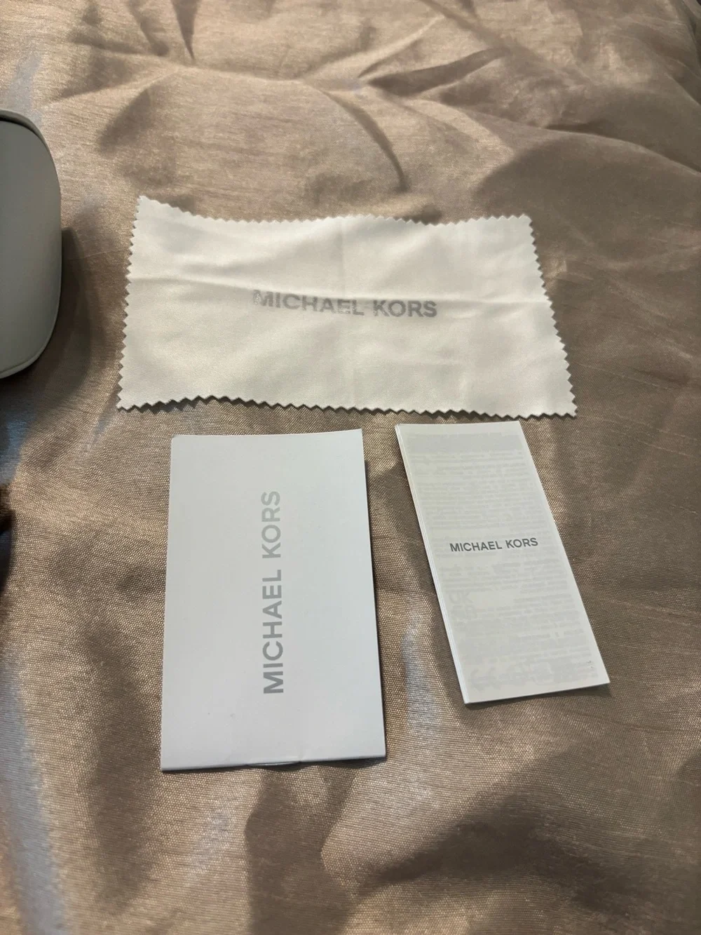 Michael Kors Glossy Black Square Sunglasses with White Case